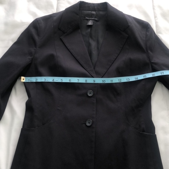 Kenneth Cole New York classic 2 button up black jacket with 2 front pockets - Picture 3 of 10